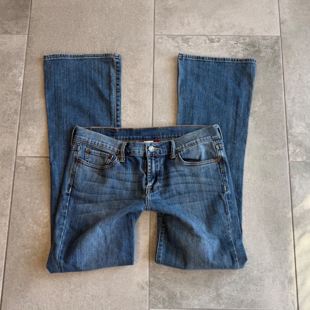 Lucky Brand Vintage Y2K Low Rise Bootcut Blue Denim Jeans Size 8/29 28x29